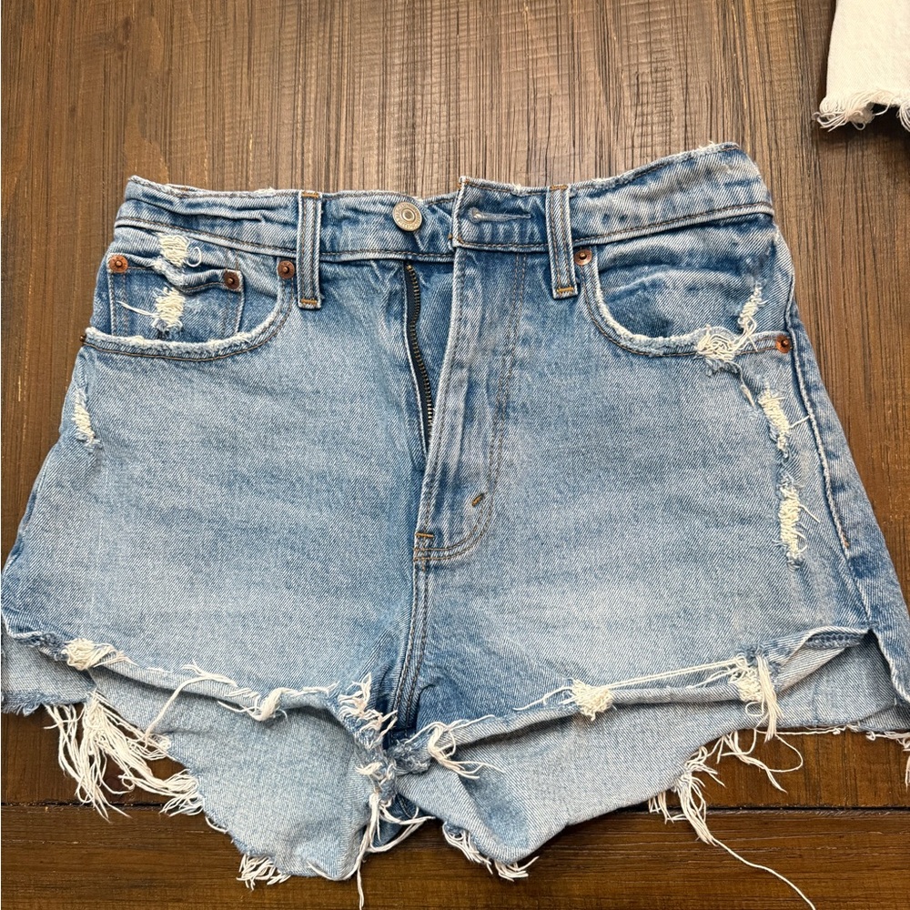 Abercrombie & Fitch High Waisted Curve Love Jean Shorts